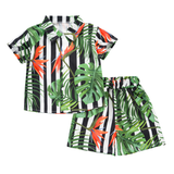Mini Fashion™ - Fris & Vrolijk - Bloemen Jongens Setje