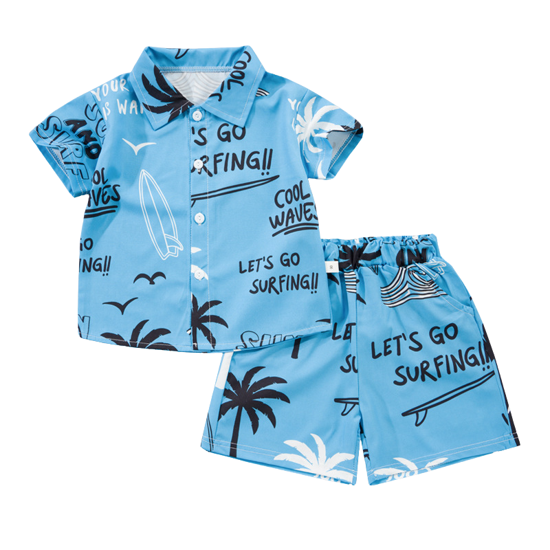 Mini Fashion™ - Fris & Vrolijk - Bloemen Jongens Setje