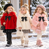 CozyPrincess – Warm & Elegant – Pluche Kinderjas met Strik