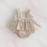 TinyBloom – Schattig & Zacht – Baby & Peuter Jurkje met Ruches