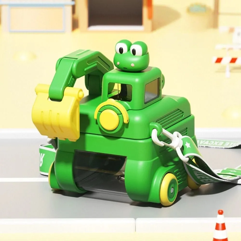 TinyExcavators – Uniek & Functioneel – Graafmachine Waterfles met Rietje