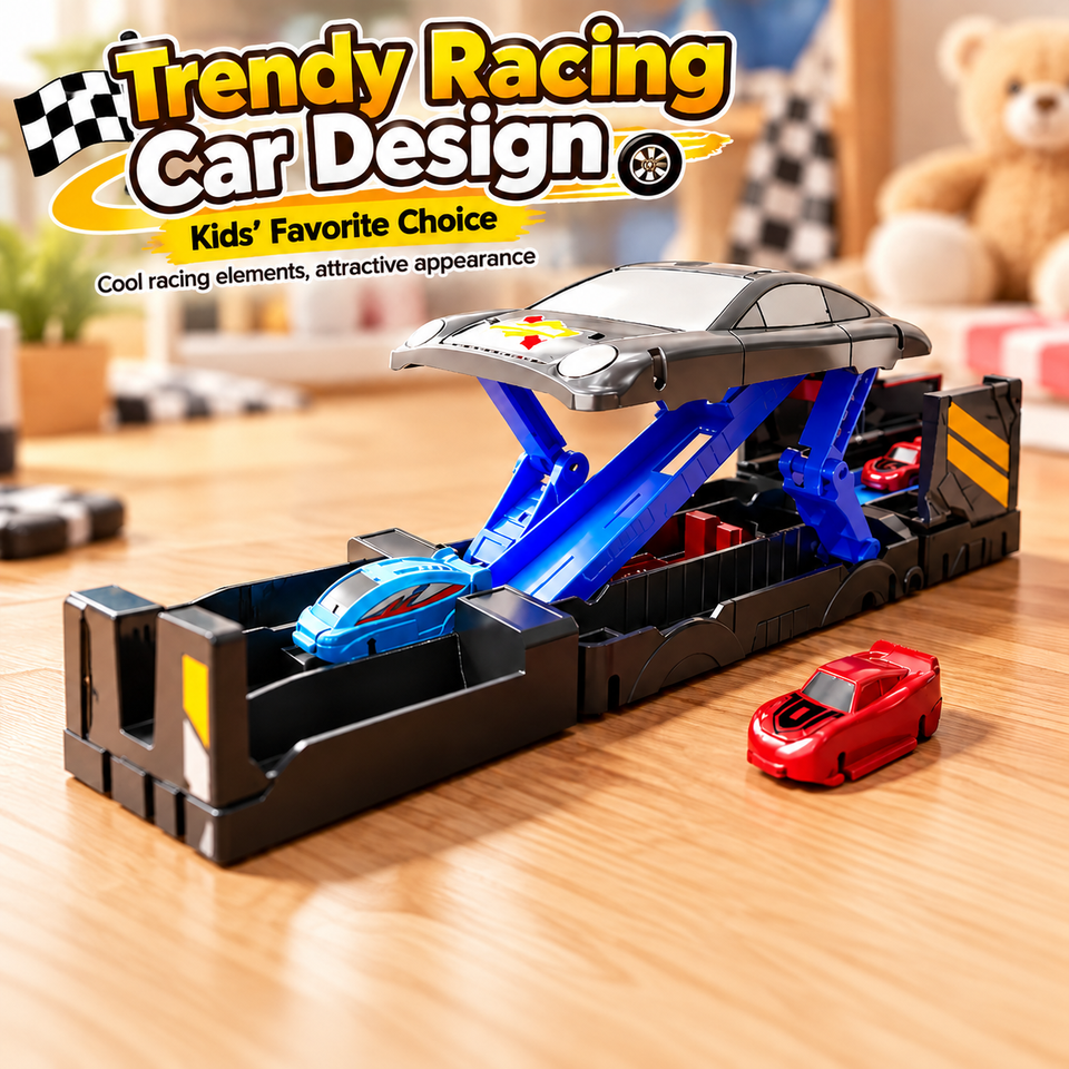 TrackRush – Snel & Creatief – Flexibele Racebaan met Transformeerbare Auto’s