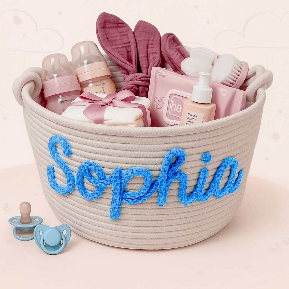 CuddleBasket – Schattig & Persoonlijk – Gepersonaliseerde Luiermand
