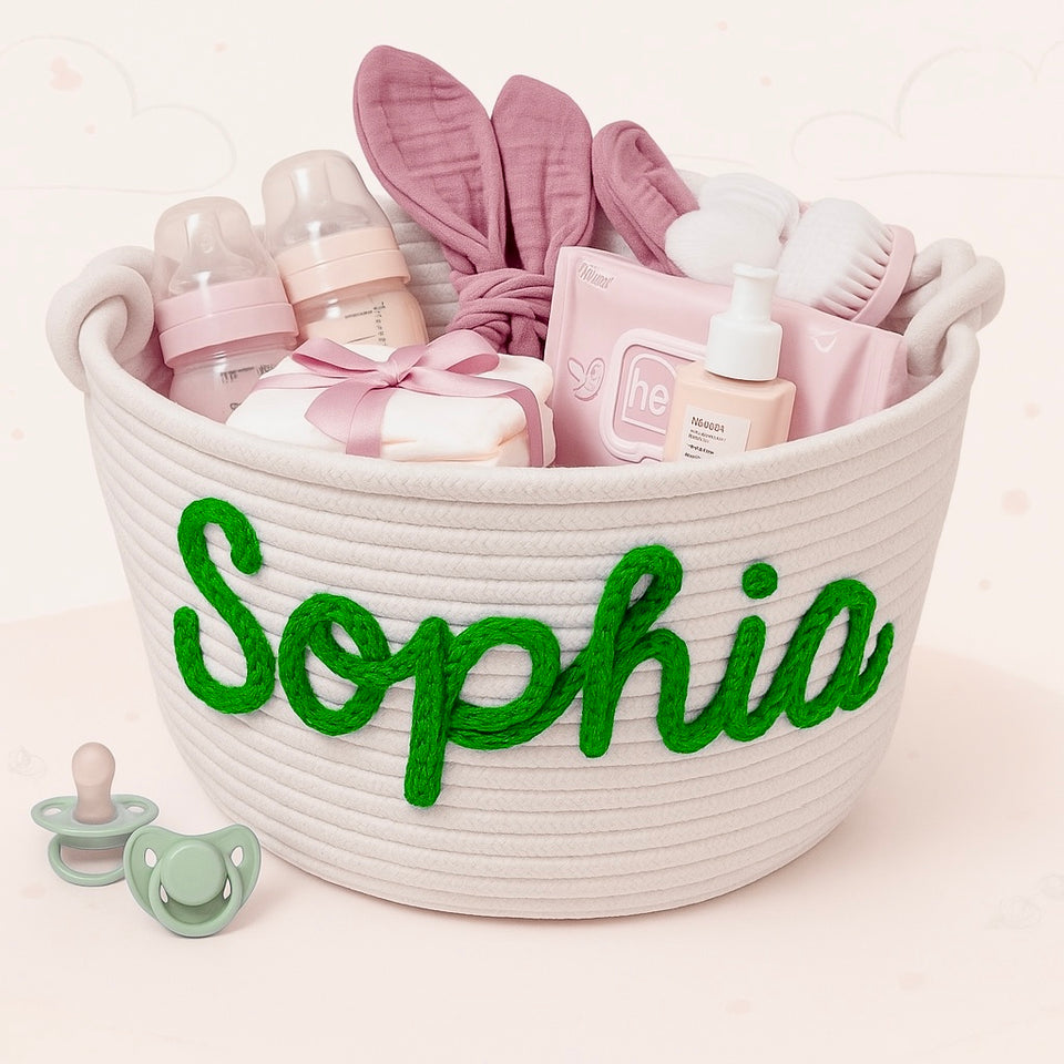 CuddleBasket – Schattig & Persoonlijk – Gepersonaliseerde Luiermand