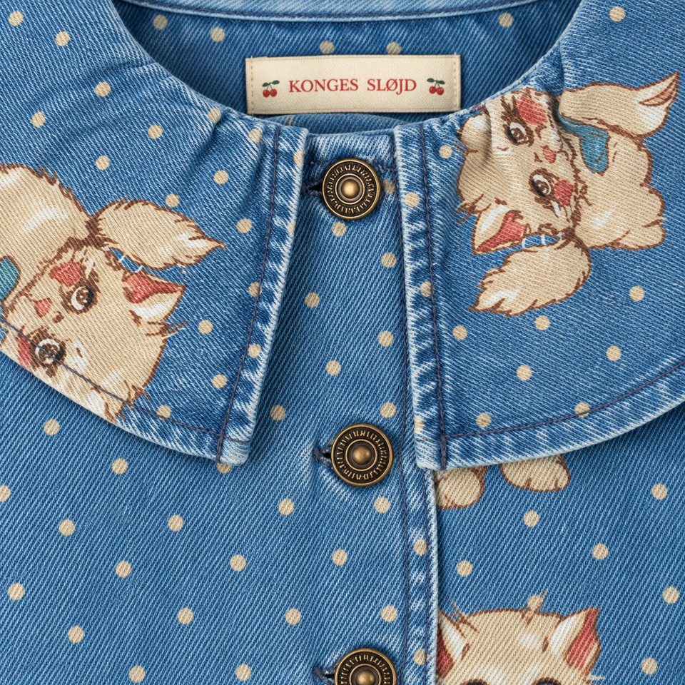 DenimBloom – Schattig & Trendy – Kinder Spijkerjasje met Peter Pan Kraag