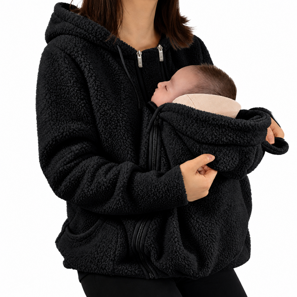 MamaNest – Warm & Praktisch – 2-in-1 Draagjas voor Mama en Baby
