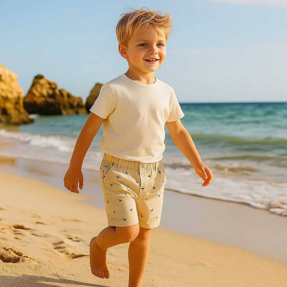 CoolKiddo – Fris en comfortabel – Korte broek met Dino ontwerp