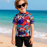 SunnyGuard – Zomers & Beschermend – Anti-UV Kinder Zwemshirt met Korte Mouwen