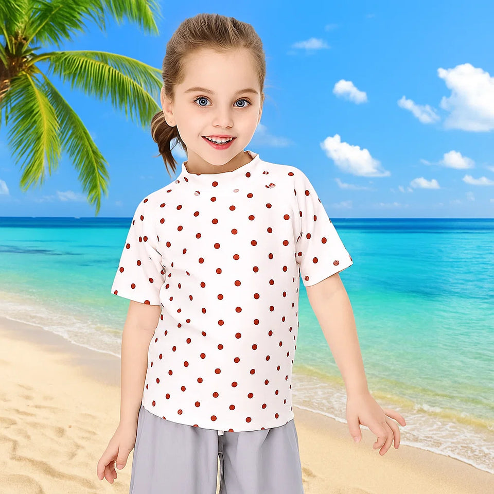 SunnyGuard – Zomers & Beschermend – Anti-UV Kinder Zwemshirt met Korte Mouwen