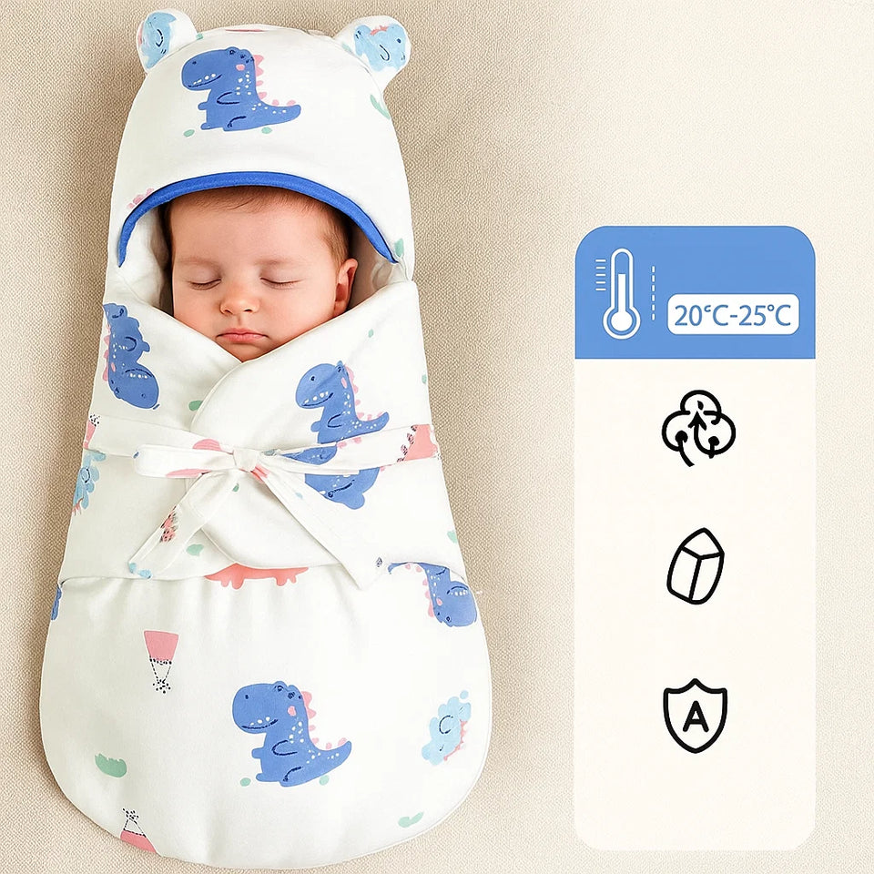 SnuggleBear – Comfort & Gemak – Katoenen babywikkeldeken voor inbakering
