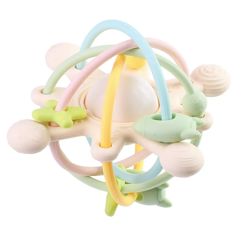 Sensory Rattle Ball™ – Zachte Grijpret – Baby Siliconen Bijtspeelgoed