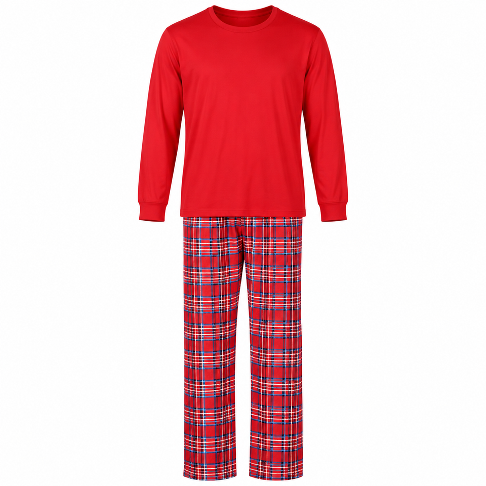 HolidayMatch – Warm & Comfortabel – Familie Kerstpyjama met Ruitjesprint