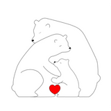 Family Puzzle™ – Gepersonaliseerd Moederdag Cadeau met Berenfamilie