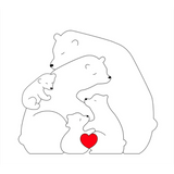 Family Puzzle™ – Gepersonaliseerd Moederdag Cadeau met Berenfamilie