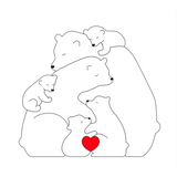 Family Puzzle™ – Gepersonaliseerd Moederdag Cadeau met Berenfamilie