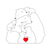 Family Puzzle™ – Gepersonaliseerd Moederdag Cadeau met Berenfamilie