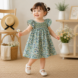 Floral Dress – Licht & Luchtig – Meisjes Flutter Sleeve Jurk