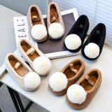 SoftSteps –  Warm & Zacht – Meisjes Schoentjes met Pluche Pompon