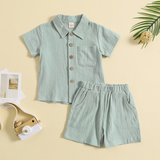Mini Fashion™ - Katoen Linnen Zomerset Jongens