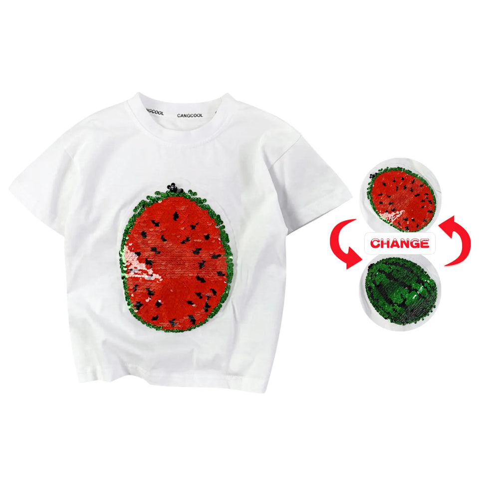Mini Fashion™ - Schitter & Transformeer - Watermeloen T-shirt