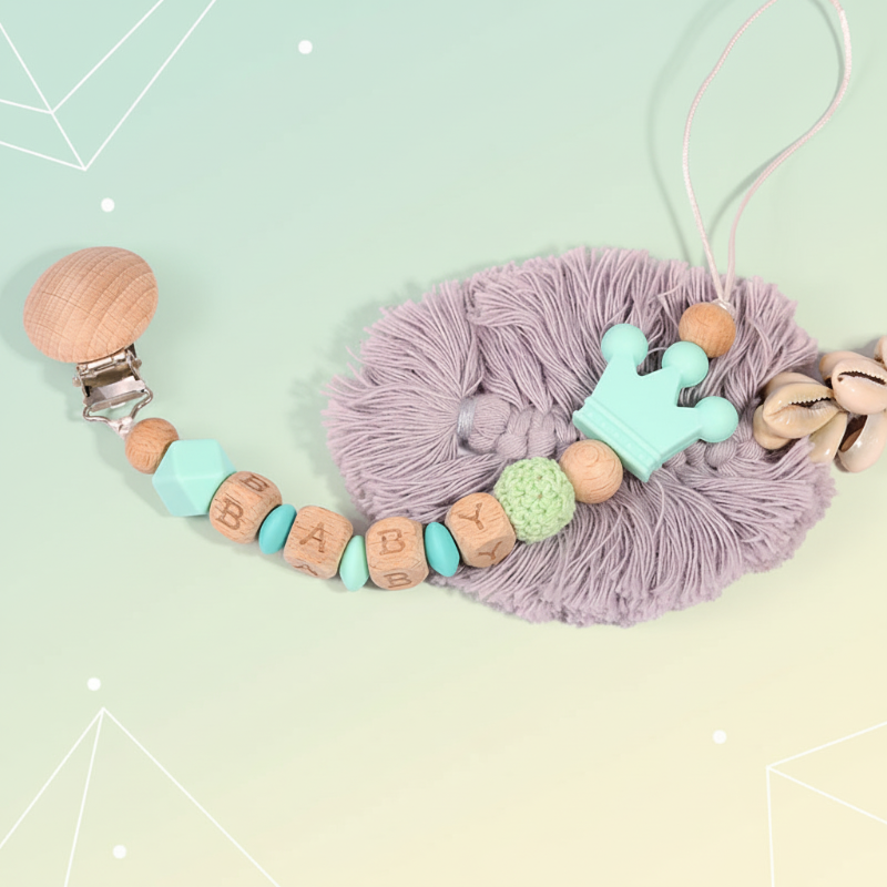Personalized Pacifier Chain – Veilig & Stijlvol - Gepersonaliseerde fopspeenketting