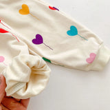 Mini Fashion™ - Superzacht & Comfortabel - Gekleurde hartjes trainingspak