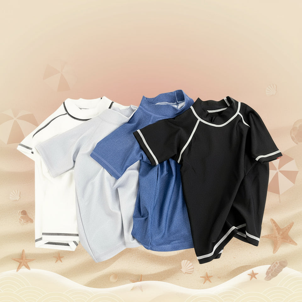 SunnyGuard – Zomers & Beschermend – Anti-UV Kinder Zwemshirt met Korte Mouwen