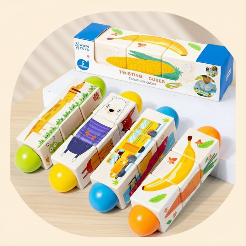 WoodiTurn – Leerzaam & Leuk – Roterende Puzzel
