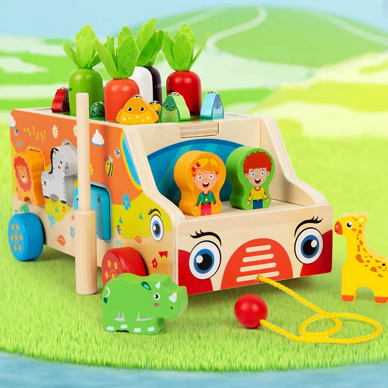 Montessori Animal Matching Toy – Leerzaam & Interactief – Puzzel Speelwagen