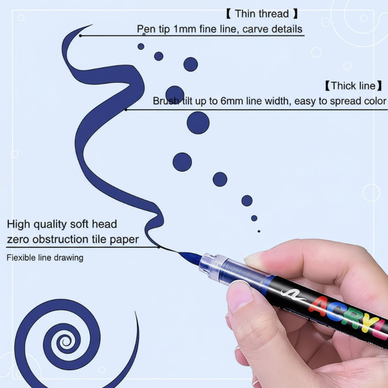 ColorCraft – Creatief & Duurzaam – Acrylmarkers met penseelpunt