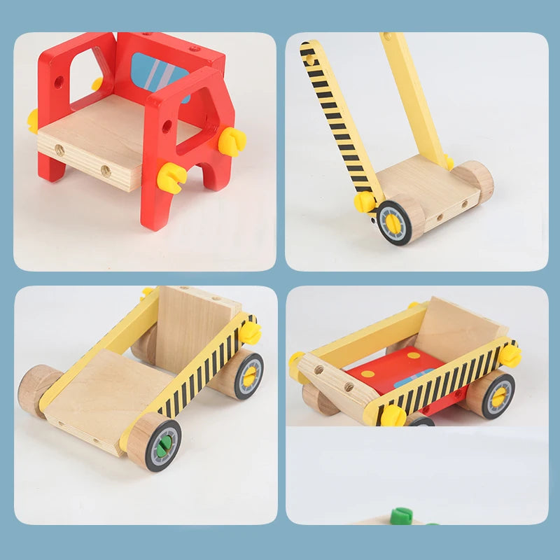 Woods™ - Fijne Motoriek & Coördinatie - Speelgoed Constructie Voertuig