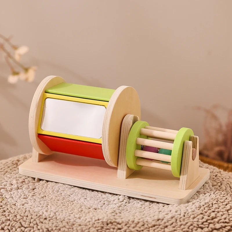 Sensory Drum™ – Kleuren & Vormen Spel – Houten Montessori Speelgoed