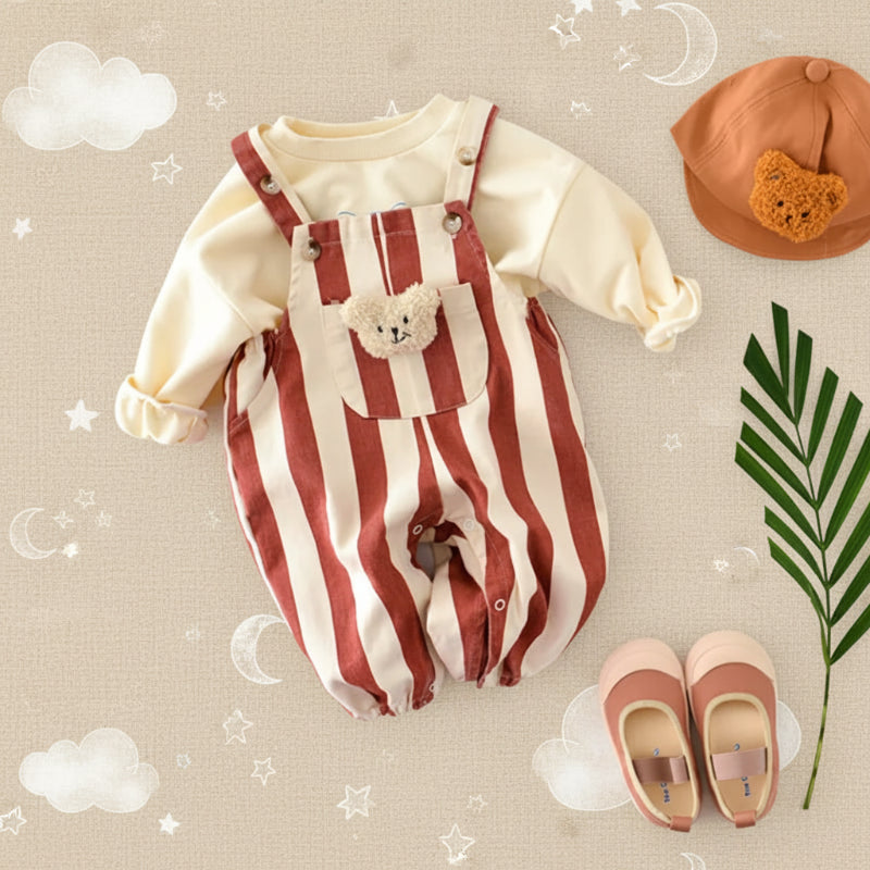 Striped Overall Romper – Zacht & Comfort – Kinder Jumpsuit