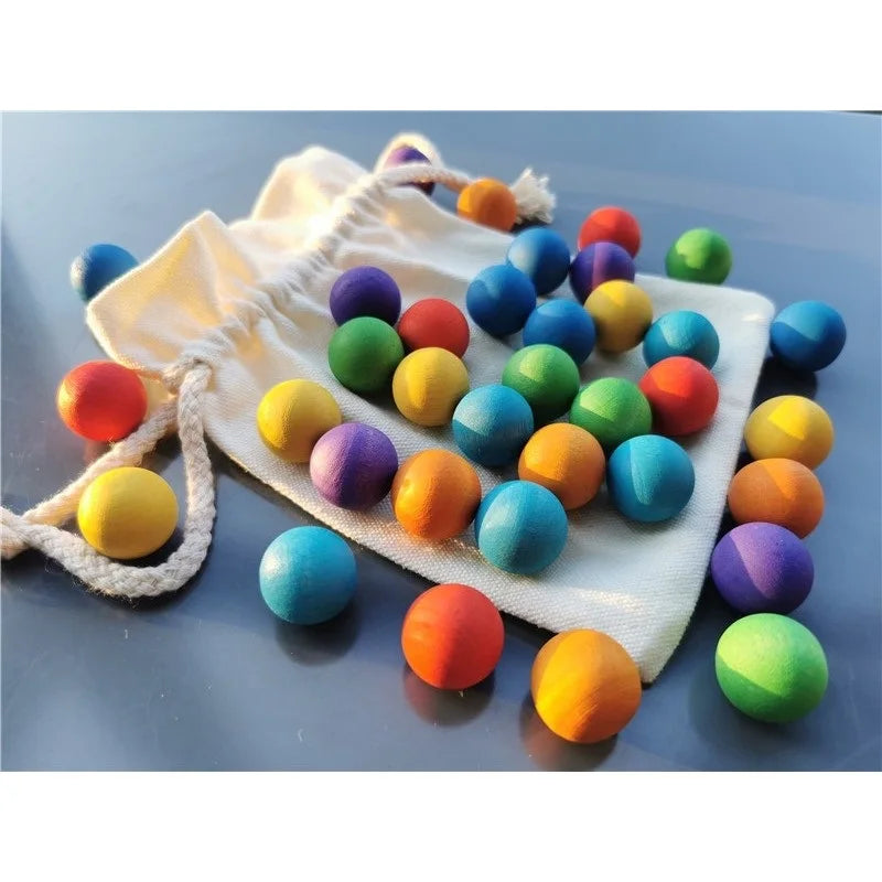 Rainbow Balls™ – Houten Ballen Regenboog