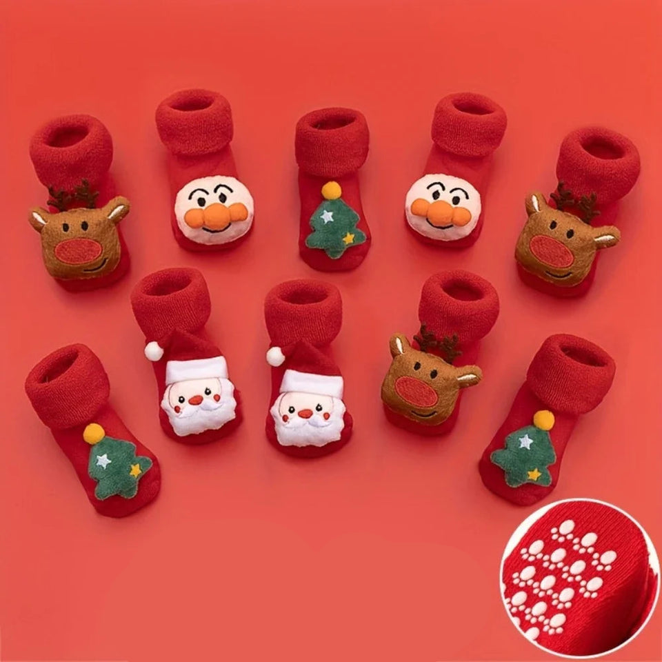 BabyClaus – Dik & Comfortabel – Winter Kerst Sokken met Santa