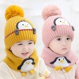 Mini Fashion™ - Schattig Pinguin Design - Kinder Muts & Sjaal