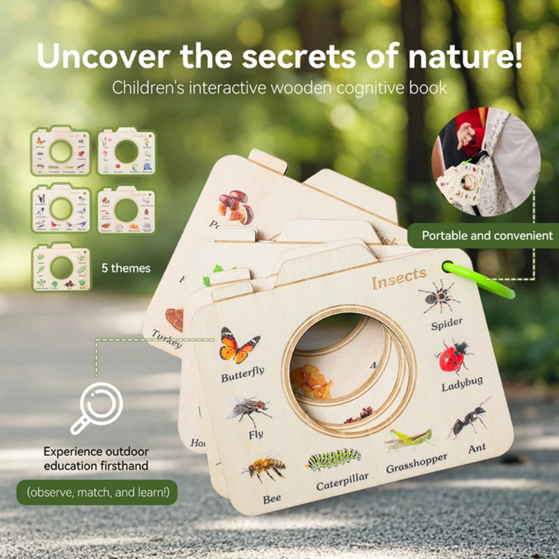 NatureBook – Natuur Ontdekset – Educatief Houten Kijkraam