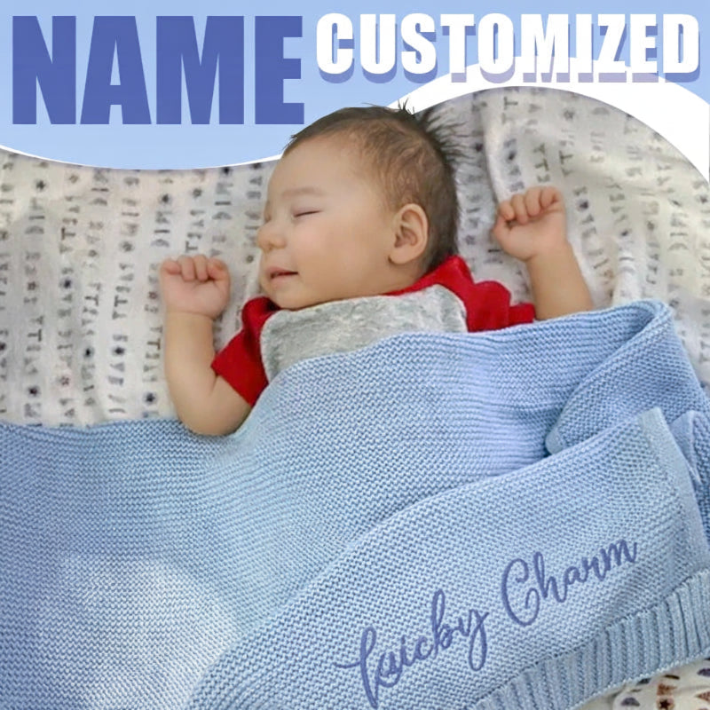 Personalized Baby Blanket – Zacht & Uniek – Katoenen Gepersonaliseerd Geborduurde Deken