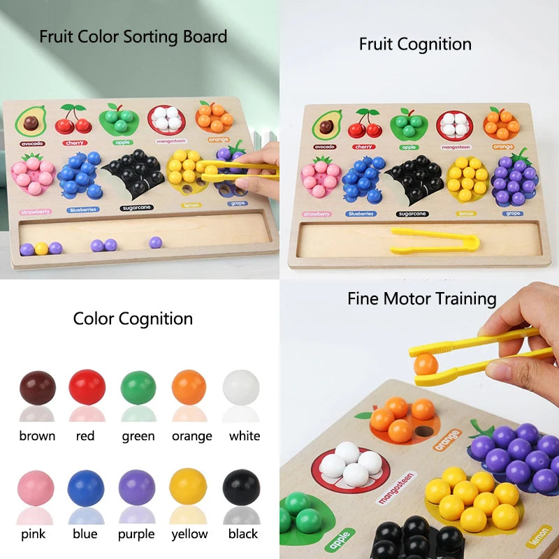 Toddler Clips™ - Fruit & Vorm Match - Sorteerspel