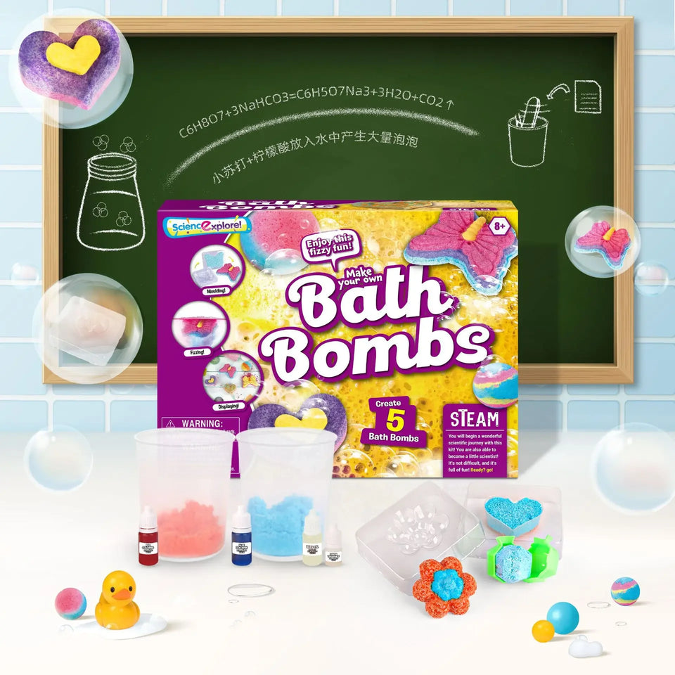 BathBombs – Kleurrijk & Leerzaam – DIY Badbruisballen Set