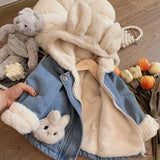 Girls Bunny Denim Coat – Warm & Comfort – Kinder Jas
