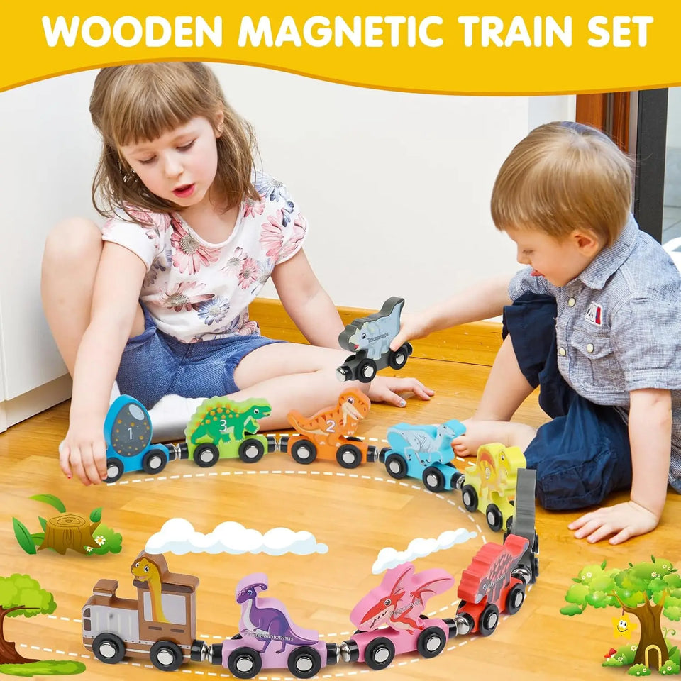 Tiny Express™ – Kleuren & Vormen - Houten Treinspeelgoed