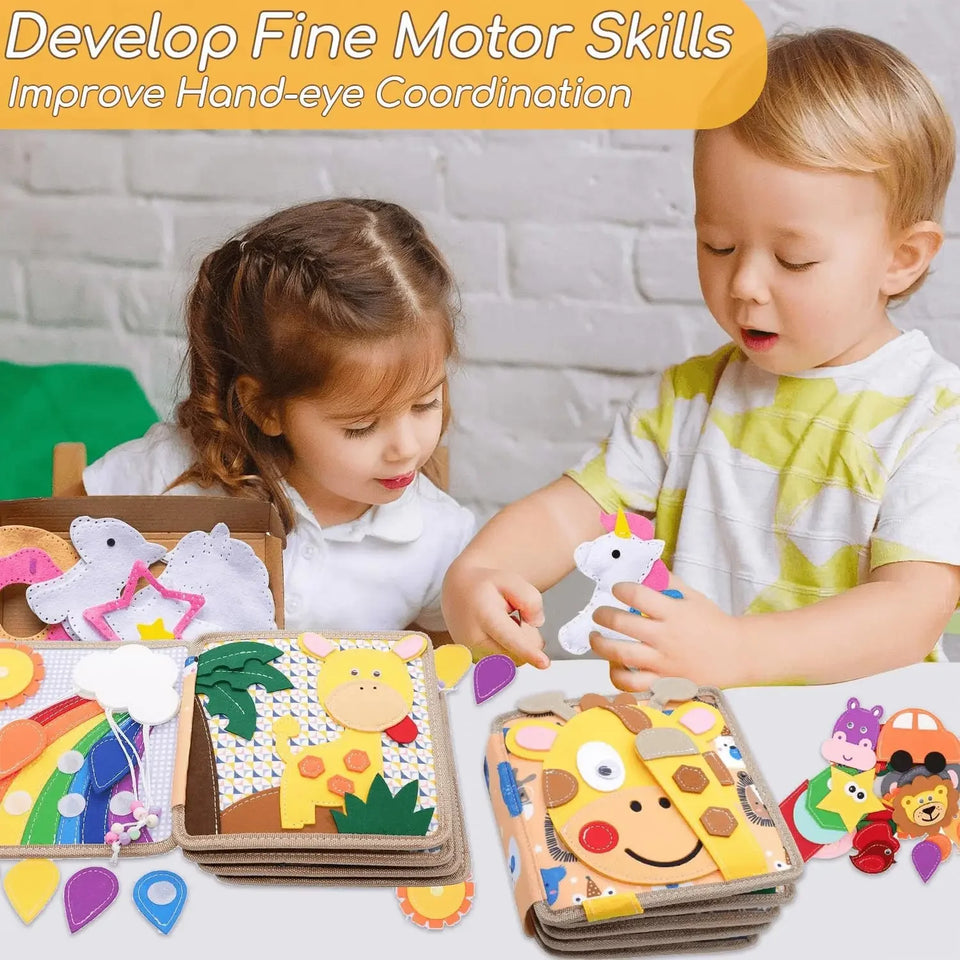 Sensory Toddler Book™ – Voel & Ontdek – Viltboek Dieren