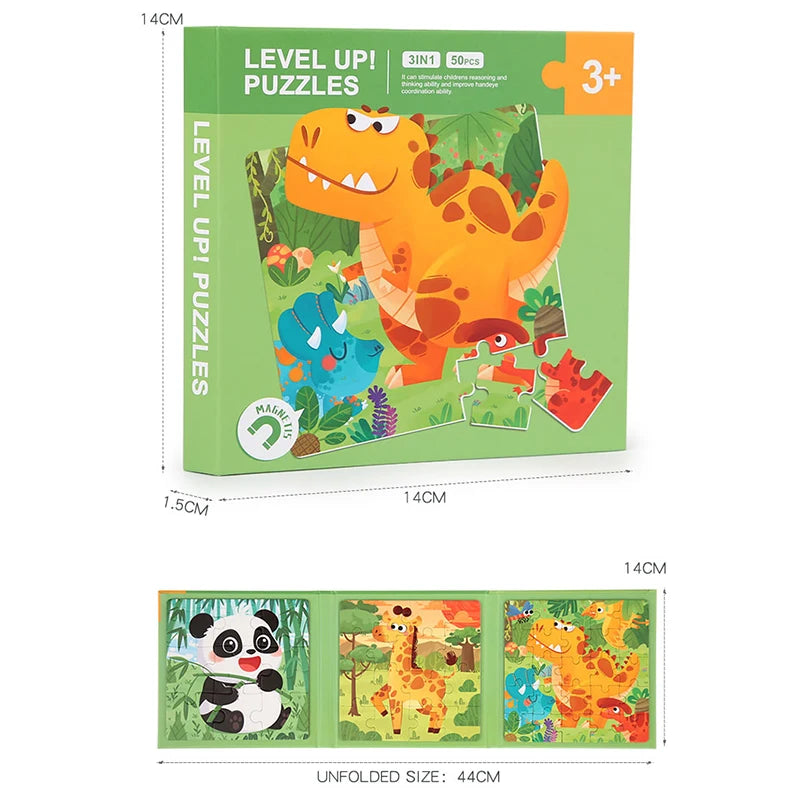 Magnetic Puzzle Book™ – Dierenvriendjes Plezier – Magnetisch Puzzel Boek