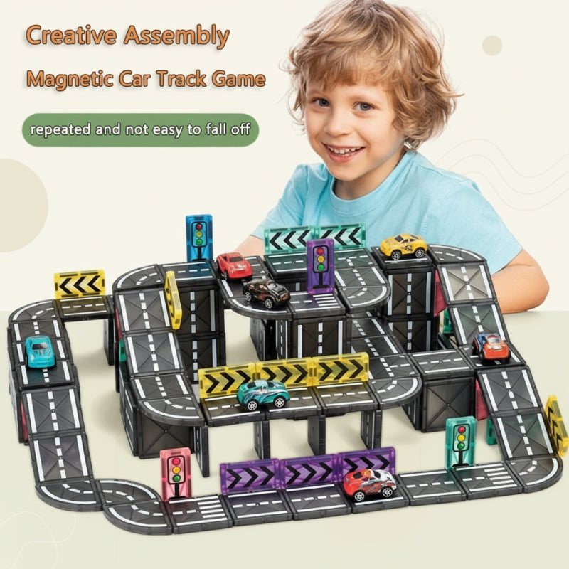 MagnetoTrack – Creatief & Speels – Magnetische tegels Autoset