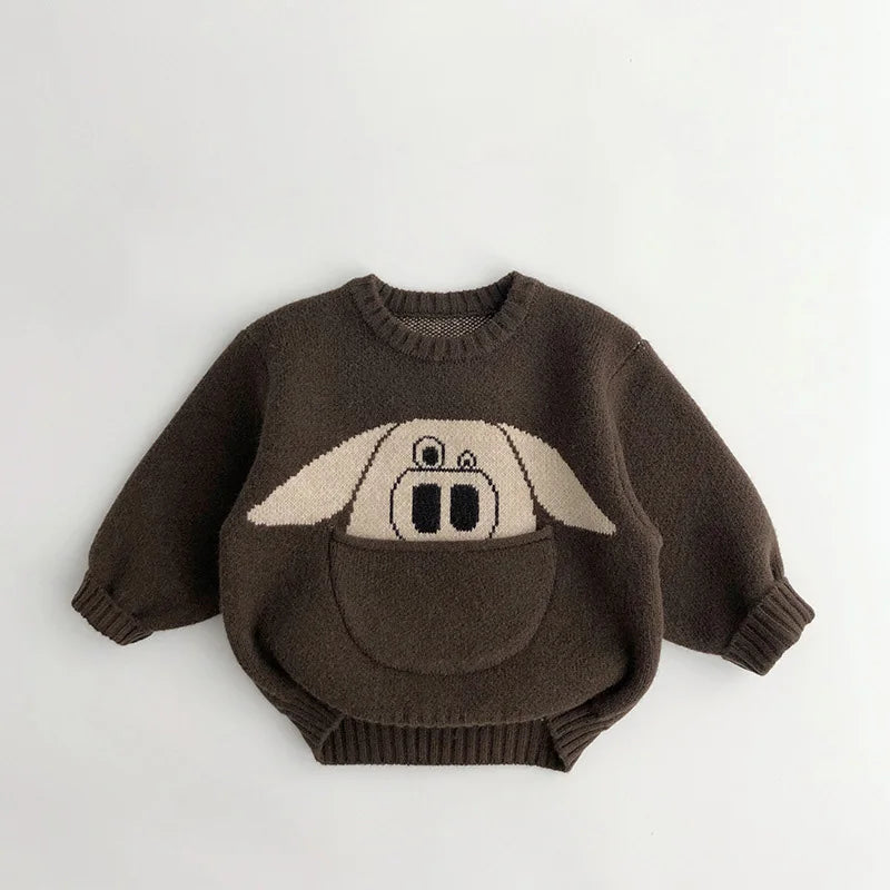 Mini Fashion™ - Leuke Print met Buidel - Dieren Trui