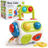 Montessori Busy Cube™ – Handig voor onderweg – Sensorische Kubus