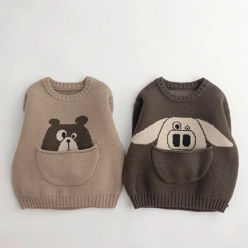 Mini Fashion™ - Leuke Print met Buidel - Dieren Trui