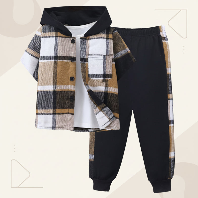 Boys Checkered Outfit – Trendy en comfortabel – Geruite Kinderkleding set