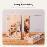 ZooStack – Hout & Interactief – Dieren Blokken Puzzel
